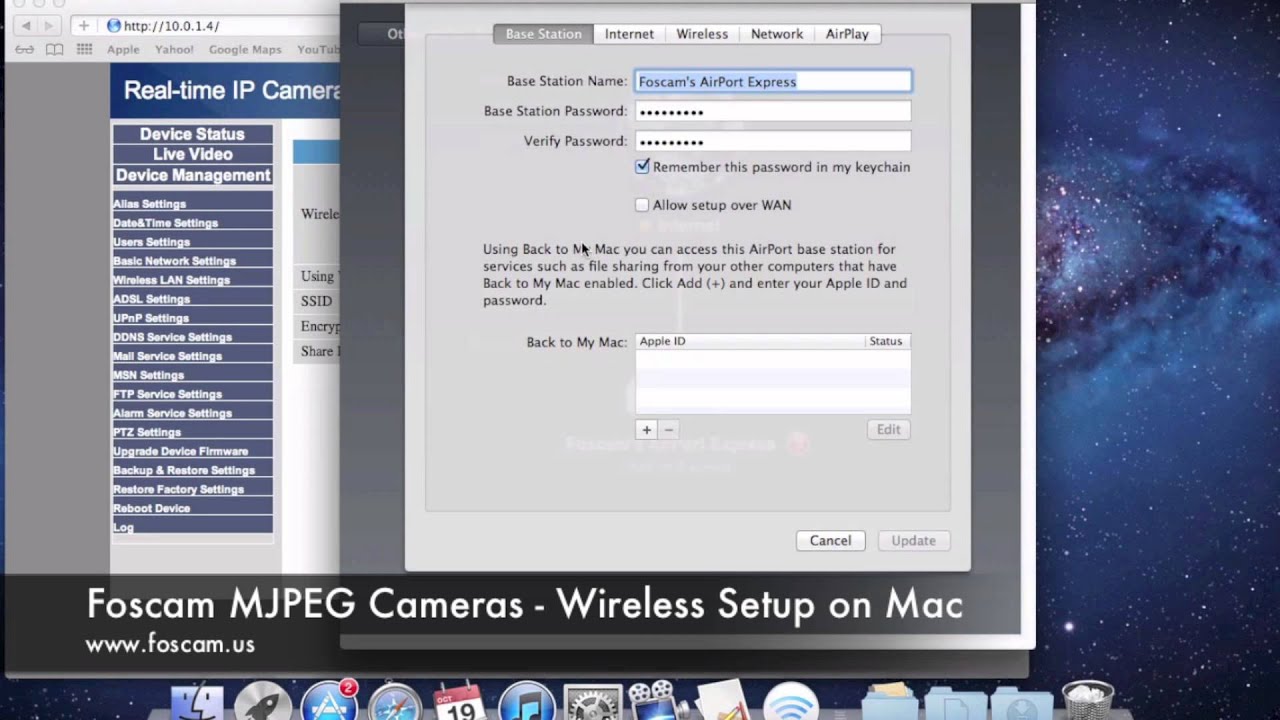 how to setup foscam on mac for video recording